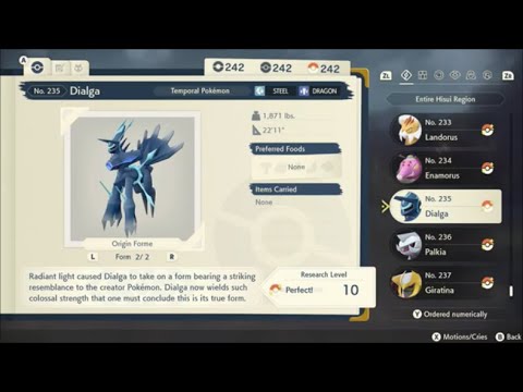 Full Complete Pokedex (Pokemon Legends: Arceus)