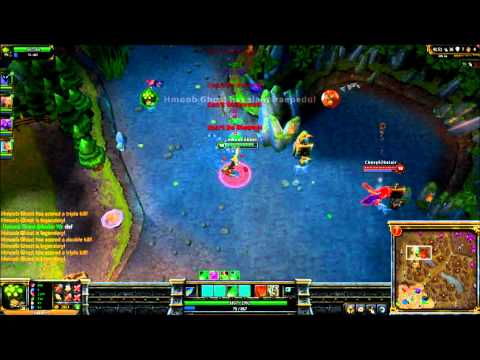 Master Yi 1v5 penta-kill + baron solo attempt