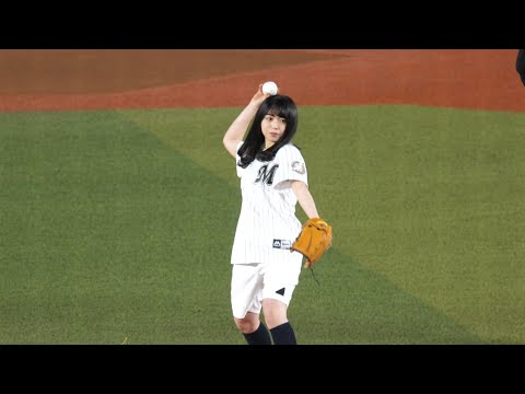 欅坂46 始球式 ほぼ正面から笑顔もくっきり4K高画質 現地撮影オリジナル 今泉佑唯 小林由依 長濱ねる 千葉ロッテvs楽天イーグルス戦  超絶カワイイッ♥ マリン開幕戦