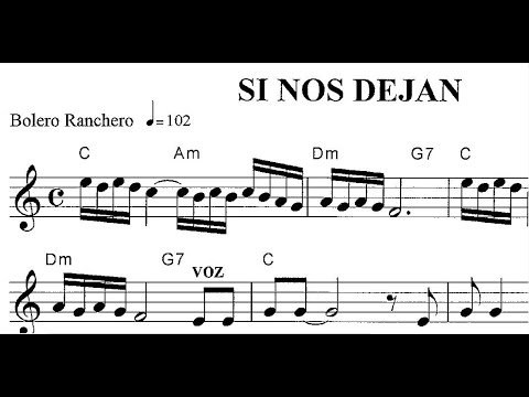 Solfeo en Tonalidad de DO MAYOR Canción SI NOS DEJAN Bolero Ranchero