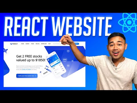 How to Make a React Website Using Styled Components - Beginner Tutorial Webull Stock Website Design