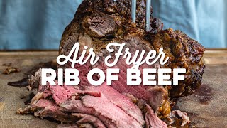Air Fryer Rib Of Beef (Prime Rib) | Supergolden Bakes