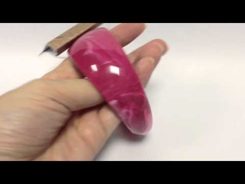 Allusions @ BHS Dark Pink  With White Swirls  Asymmetrical Bangle