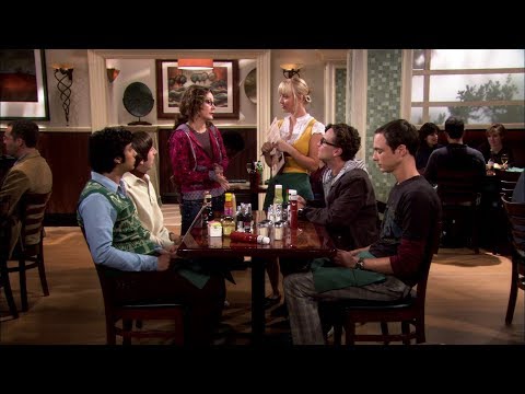 FIRST TIME Penny serves guys at The Cheesecake Factory - The Big Bang Theory