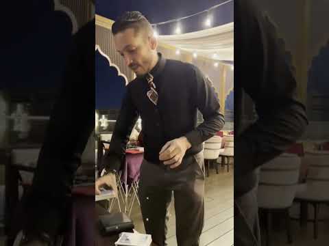 Close up Magic in restaurant for customers in the rexos JBR