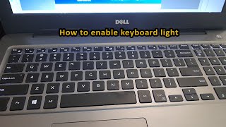How to enable keyboard light on dell laptop windows 10