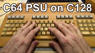 C64 power supply on the yellowest C128 in the world