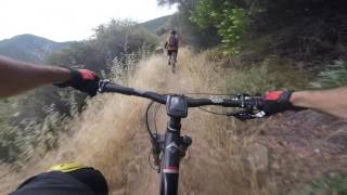 Riding down Gridley Trail in Ojai, CA. Full ride top to bottom.