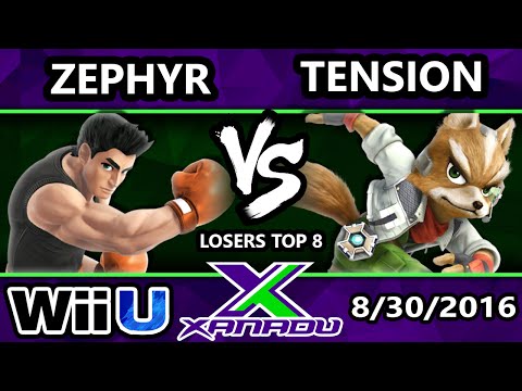 S@X 165 - Zephyr (Cloud, Lil Mac) Vs. Tension (Ryu, Fox) SSB4 Losers Top 8 - Smash Wii U - Smash 4