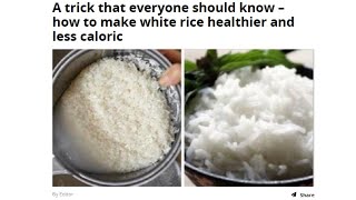Rice Hack Weight Loss Dr Oz [[WATCH NOW]] Rice Hack to Burn Fat - Rice Hack for Losing Weight