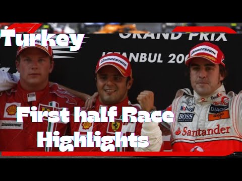 F1 2007 First half Turkish Grand Prix Extended Highlights (Round 12)