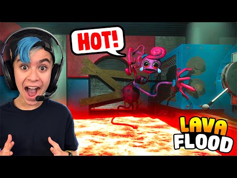 GRINDING MOMMY LONG LEGS BUT IN LAVA! Poppy Playtime 2 (Lava Mod)