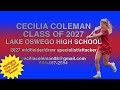 Cecilia Coleman 2025 Highlights