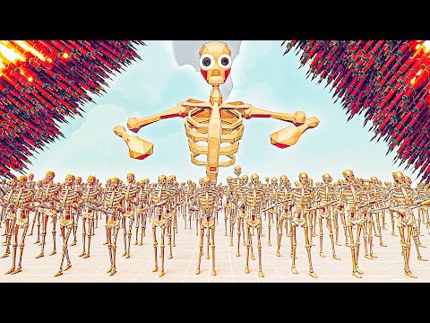 100x SKELETONS + 1x GIANT vs EVERY GOD - Totally Accurate Battle Simulator TABS
