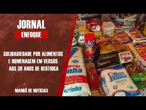 Solidariedade por alimentos e homenagem em versos os 30 anos de Bertioga
