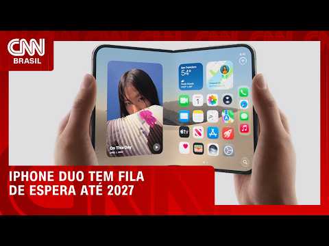 Apple entra no mercado de celulares dobráveis com Iphone Duo com fila até 2027 | BASTIDORES CNN