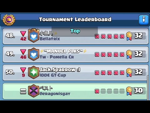 30-1 in the Global Tournament with Xbow (7427466391 Live Gameplay) — Clash Royale