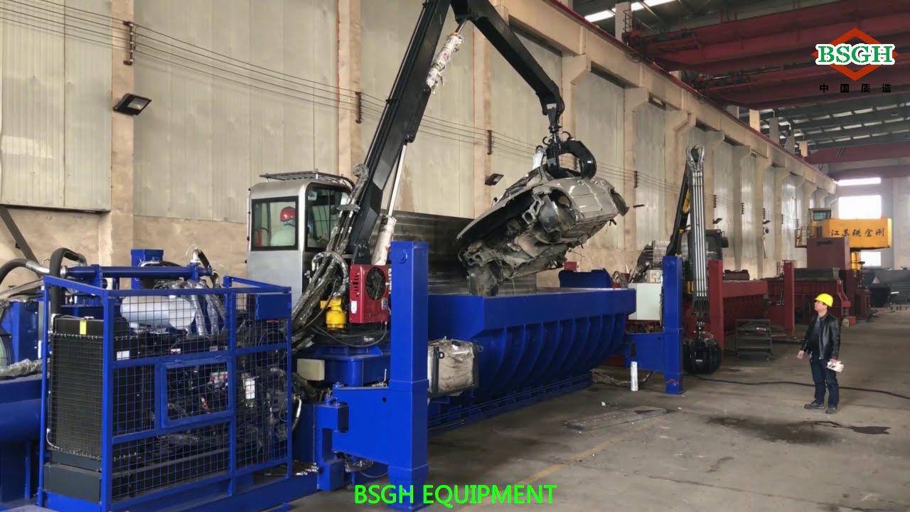 Hydraulic car baler丨Scrap car recycling丨Reduce transportation costs丨Make money from waste