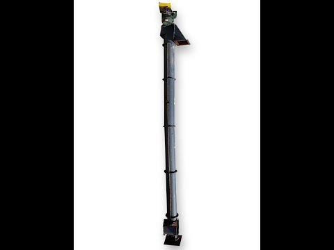 Used 12" dia. x 21'-6" DH Long Vertical Carbon Steel Screw Auger Conveyor