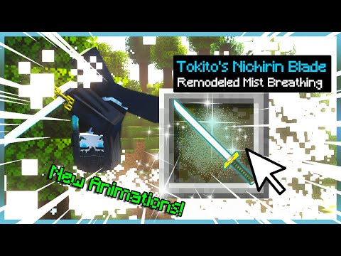 NEW TOKITO MUICHIRO'S MIST BREATHING ANIMATIONS IN MINECRAFT DEMON SLAYER!