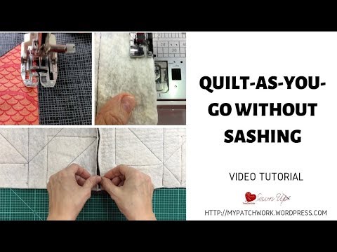 Quilt-as-you-go without sashing video tutorial - Turnabout patchwork QAL