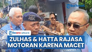 Terjebak Macet saat Hadiri Undangan Prabowo, Hatta Rajasa hingga Zulhas Naik Ojek