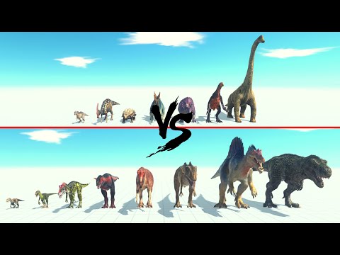 Herbivore Dinosaurs Vs Carnivore Dinosaurs ARBS | Animal Revolt Battle Simulator