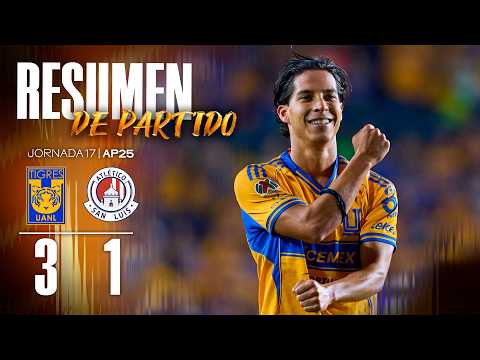 📹 Resumen Liga MX | Tigres 3-1 Atlético de San Luis | Jornada 17 | Apertura 2025