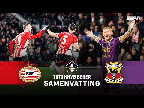 PRACHTIGE COUNTER en HANDSPENALTY in HALVE FINALE BEKER! 🏆👀 | Samenvatting PSV - Go Ahead Eagles