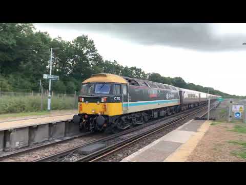 The Statesman 57003 + 47712 1Z33 Shrewsbury to Eastbourne @ Salfords Station 19th August 2023