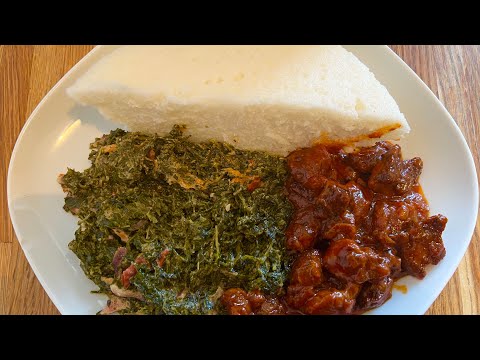 How to cook Authentic Kenyan food. Ugali beef with vegetables