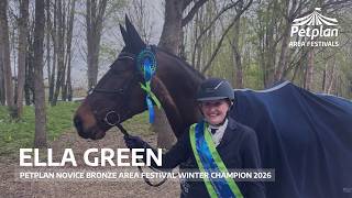 Petplan Novice Bronze Area Festival Winter Champion 2026: Ella Green and Majestic Artist 