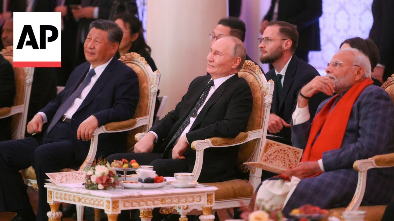 Putin hosts China's Xi Jinping and India's Narendra Modi at BRICS summit in Russia