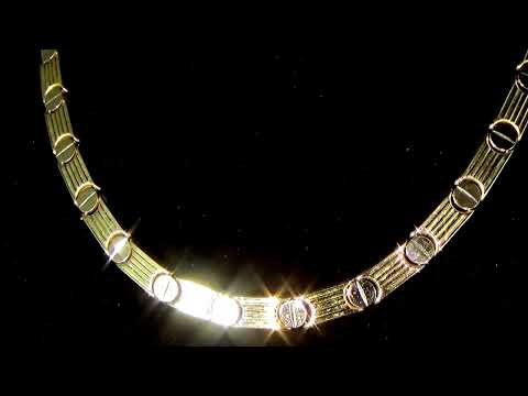 14k Yellow and White Gold Necklace and Bracelet Set (43.5 Grams)