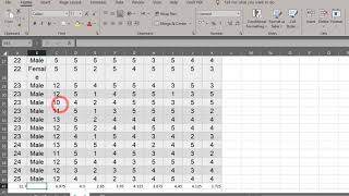 How to calculate the overall mean of a Likert scale on Excel