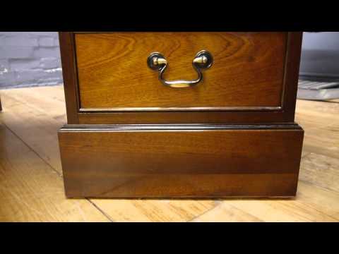 Large Mahogany Reproduction Antique Twin Pedestal Writing Desk