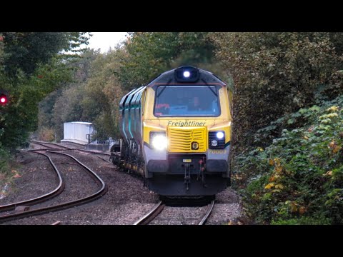 Freightliner Class 70 No. 70003 on  6E53 Crewe B.H - Hunslet Yd @ Denton on 20.10.19 - HD