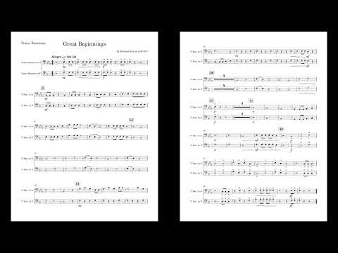 Great Beginnings (Tenoroon part) by Michael Kamuf