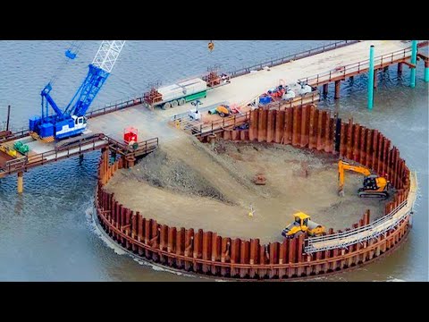 HOW BRIDGES ARE BUILT IN WATER - Perfect Japan Water Bridge Construction Technology
