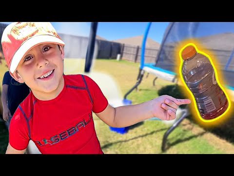 BOTTLE FLIP GAME Father and son play the Bottle flip Game!!!!