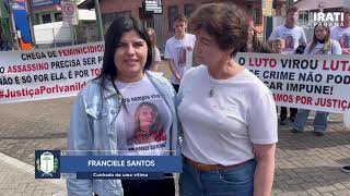 Caminhada do Meio-Dia reúne iratienses contra o feminicídio