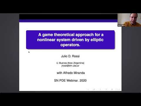 SN Partial Differential Equations and Applications Webinar - Julio D.  Rossi