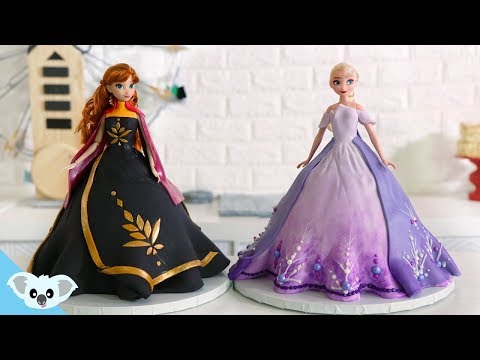 FROZEN 2  Princess Doll Cake | Amazing Elsa and Anna Cake Ideas | How To | Koalipops