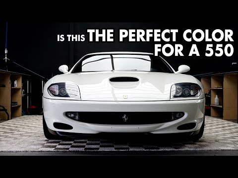 Detailing a Rare 1999 Ferrari 550 Maranello | Bianco Avus Perfection: Dry Ice Cleaning & More!