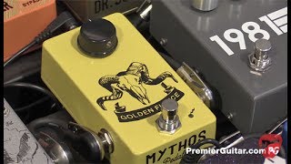 Video thumbnail for SNAMM '17 - Mythos Pedals Erlking Overdrive, Golden Fleece, Mjolnir, and Daedalus Demos by Premier Guitar