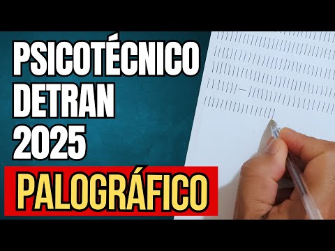 HOW TO PASS THE DETRAN PSYCHOTECHNICAL PALOGRAPHIC TEST 2025