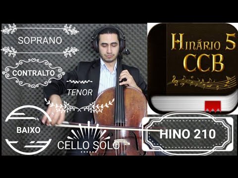 HINO 210 CCB Hinário 5 - Cello Solo Baixo, Tenor, Contralto e Soprano
