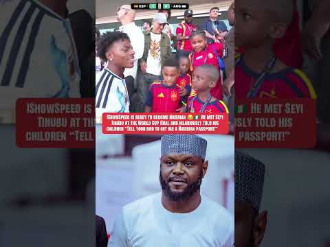 IShowSpeed meets Seyi Tinubu’s kids at the World Cup final #ishowspeed #seyitinubu