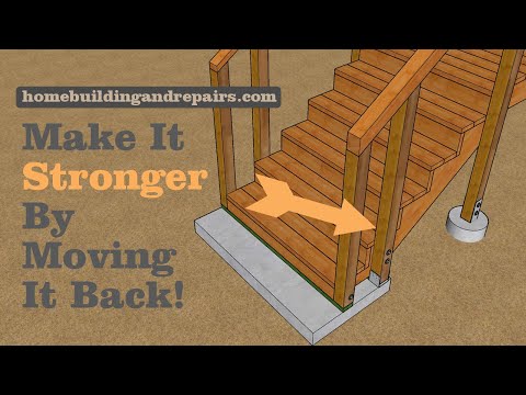 How To Make Lower Section of Deck Stair Guardrail Stronger - Home Building Tips