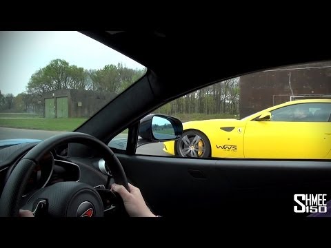McLaren 12C versus Ferrari FF Drag Race
